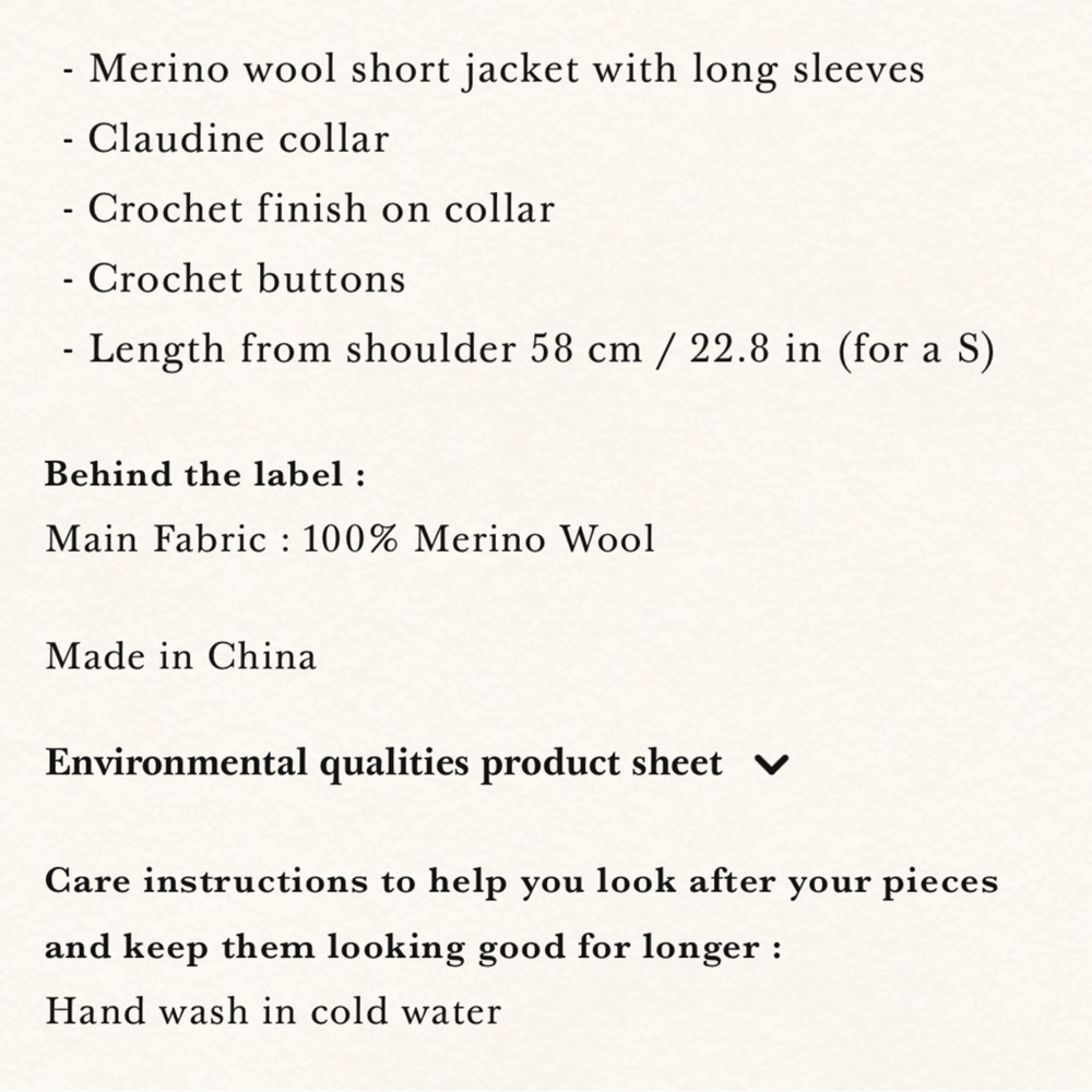 SEZANE BLOGGER Black White Fine Knit Bettany Cardigan Crochet Collared Sweater - Picture 15 of 16